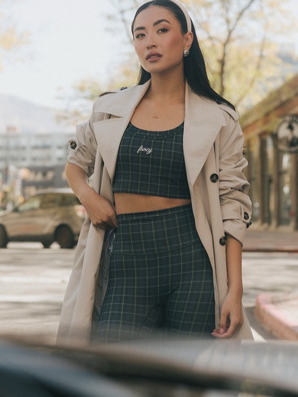 Fancy Plaid Workout set - Picture 3 of 4